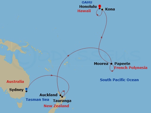 Itinerary map