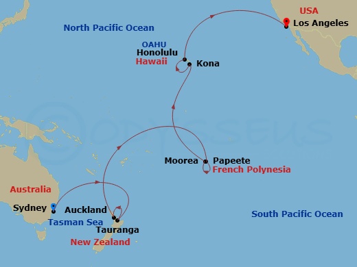 Itinerary map
