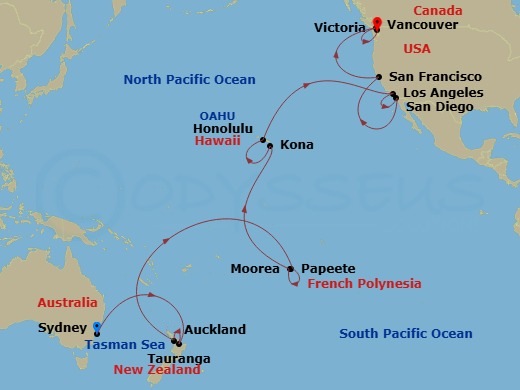 Itinerary map