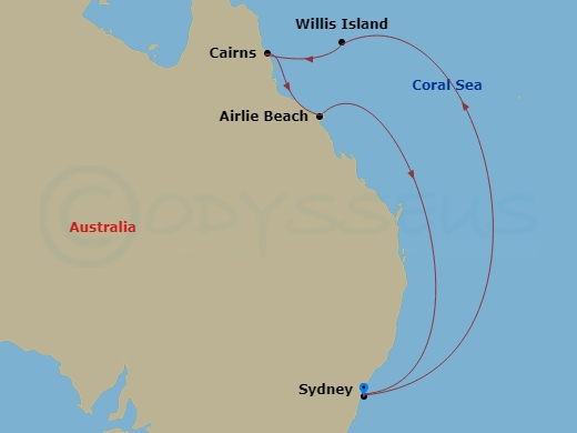 Itinerary map