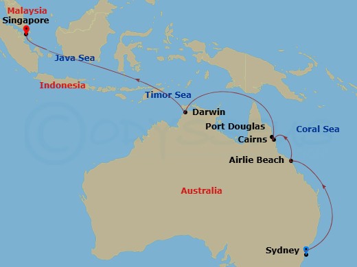 Itinerary map