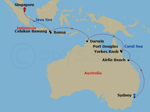 Itinerary map