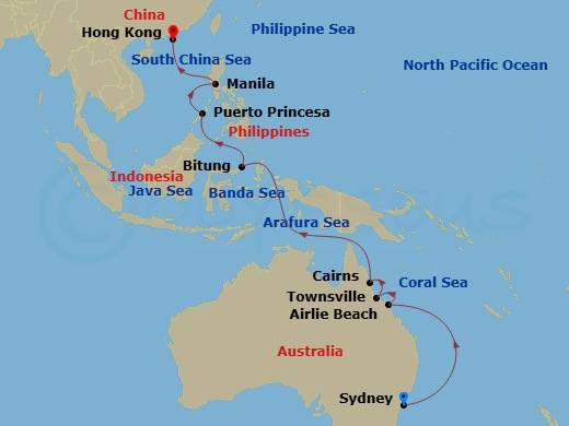 Itinerary map