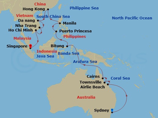Itinerary map