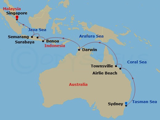 Itinerary map