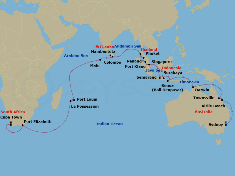Itinerary map