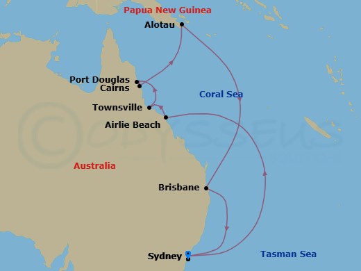 Itinerary map