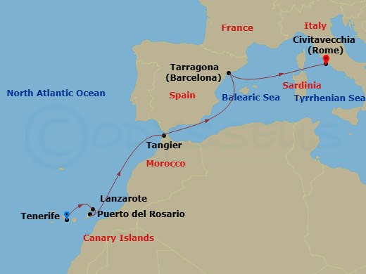 Itinerary map