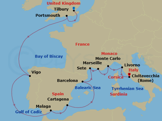 Itinerary map