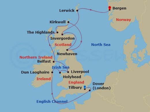 Itinerary map