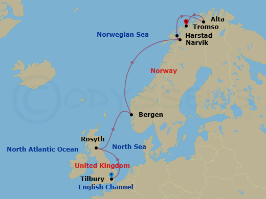 Itinerary map