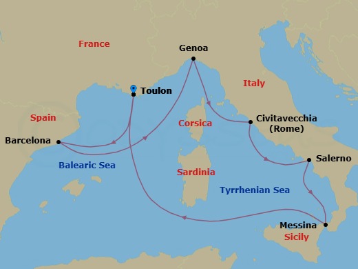 Itinerary map