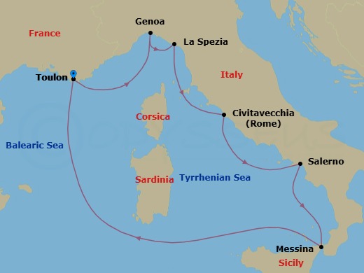 Itinerary map