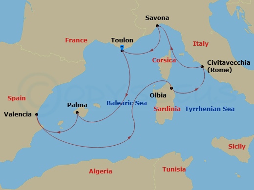 Itinerary map