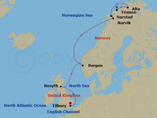 Itinerary map
