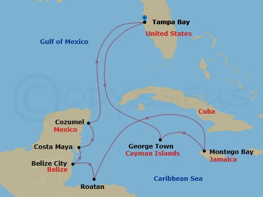 Itinerary map