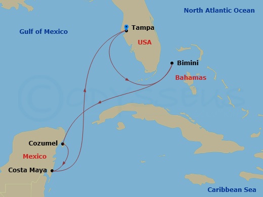 Itinerary map