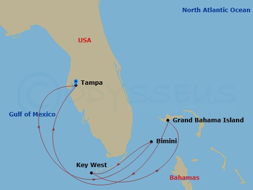 Itinerary map