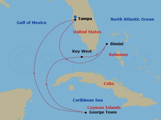 Itinerary map