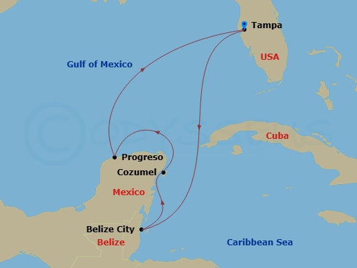 Itinerary map