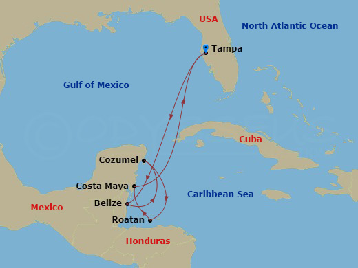 Itinerary map