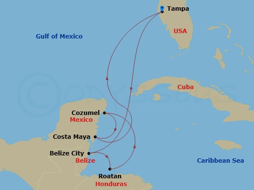 Itinerary map
