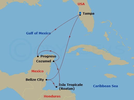 Itinerary map