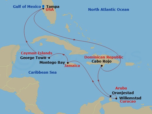 Itinerary map