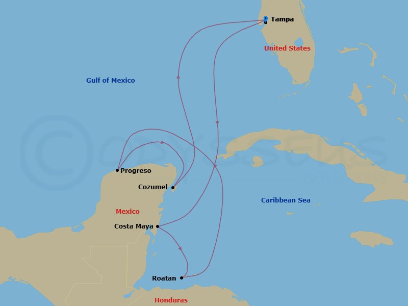 Itinerary map