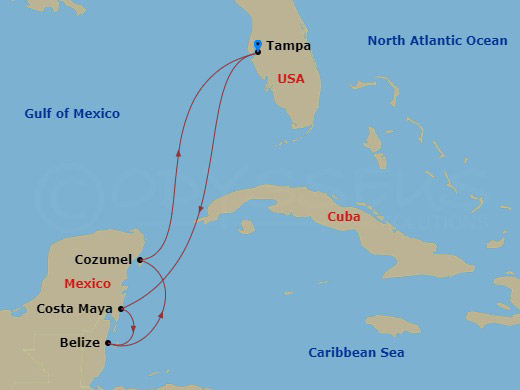 Itinerary map