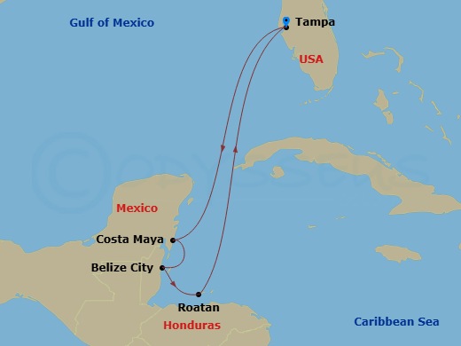 Itinerary map