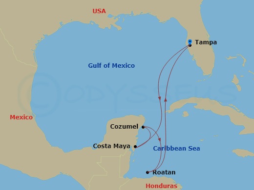 Itinerary map