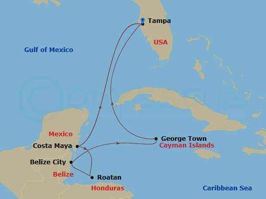 Itinerary map