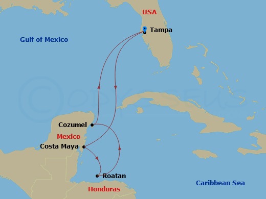 Itinerary map