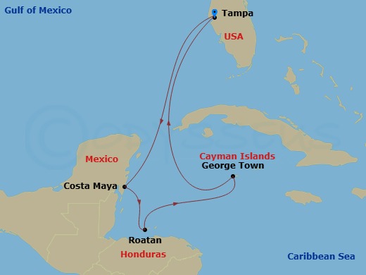 Itinerary map