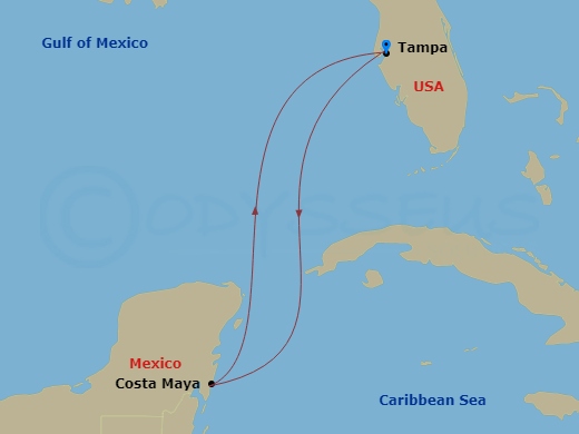 Itinerary map