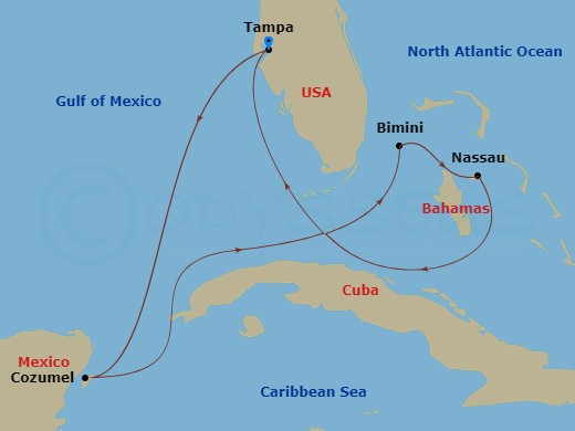 Itinerary map