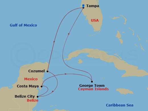 Itinerary map
