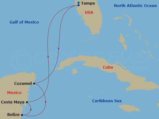 Itinerary map
