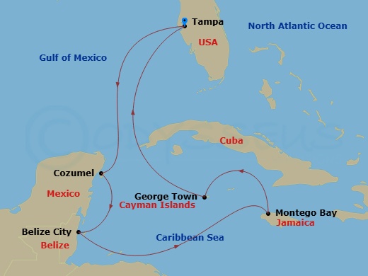 Itinerary map