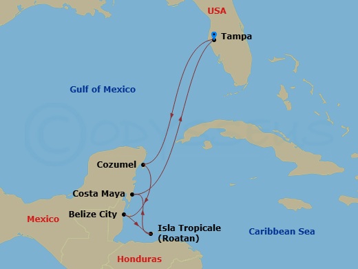 Itinerary map