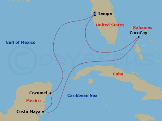 Itinerary map