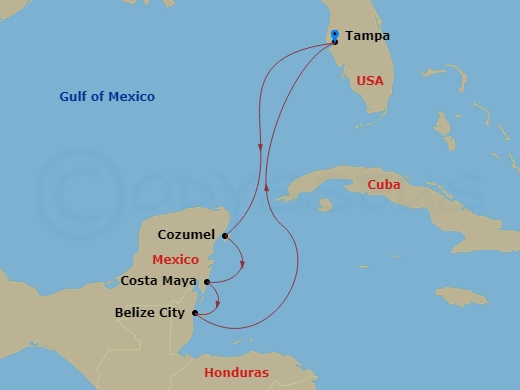 Itinerary map