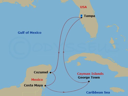 Itinerary map