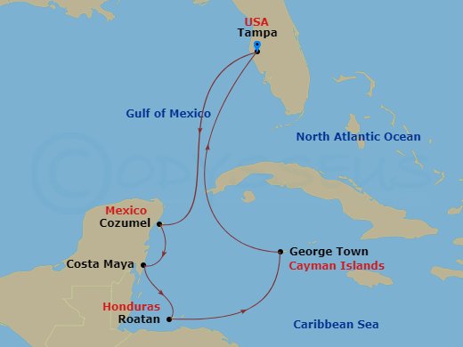 Itinerary map