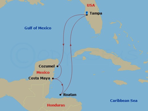 Itinerary map