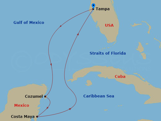 Itinerary map