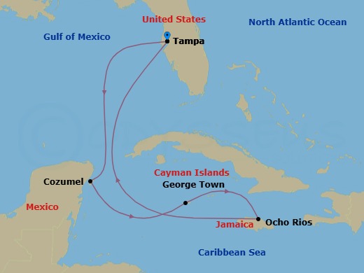 Itinerary map