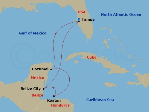 Itinerary map