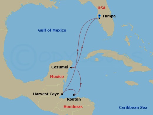 Itinerary map